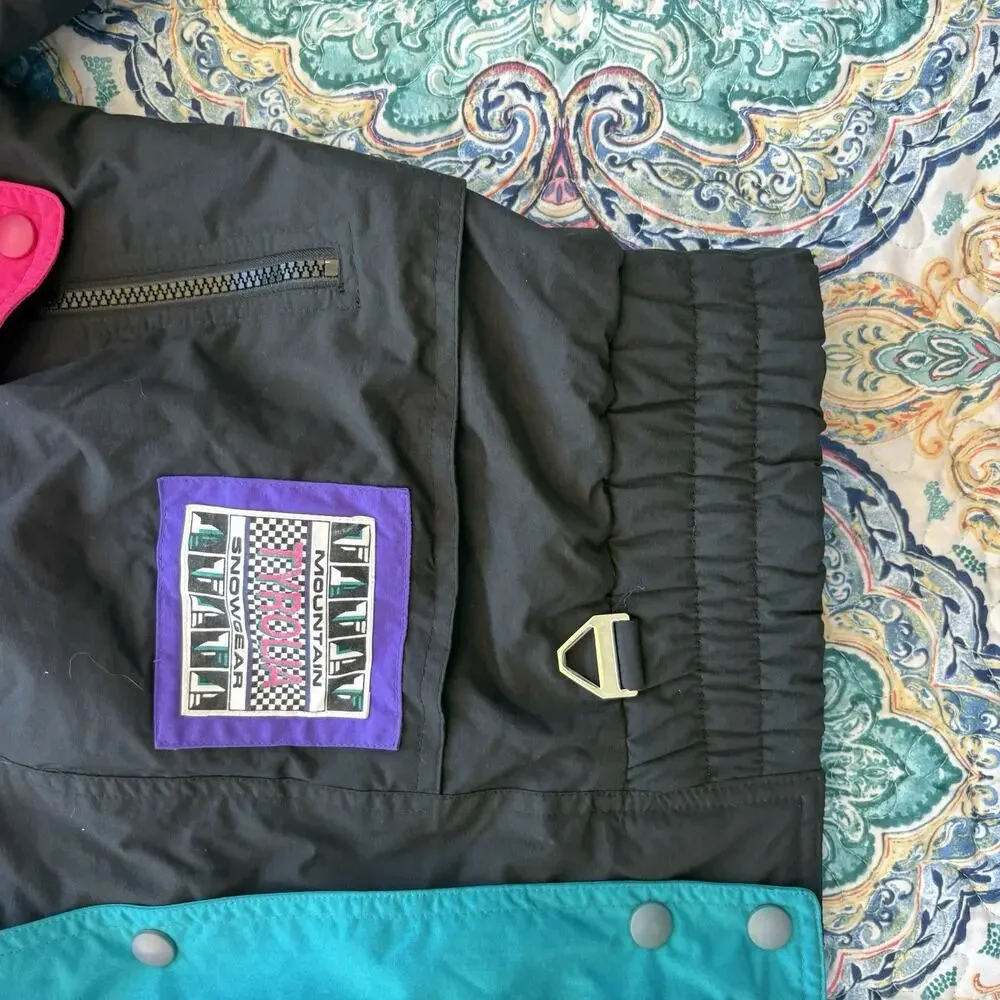 Tyrolia By HEAD Celtech VTG ski Jacket Neon 80s 90s Retro Women’s Size 10